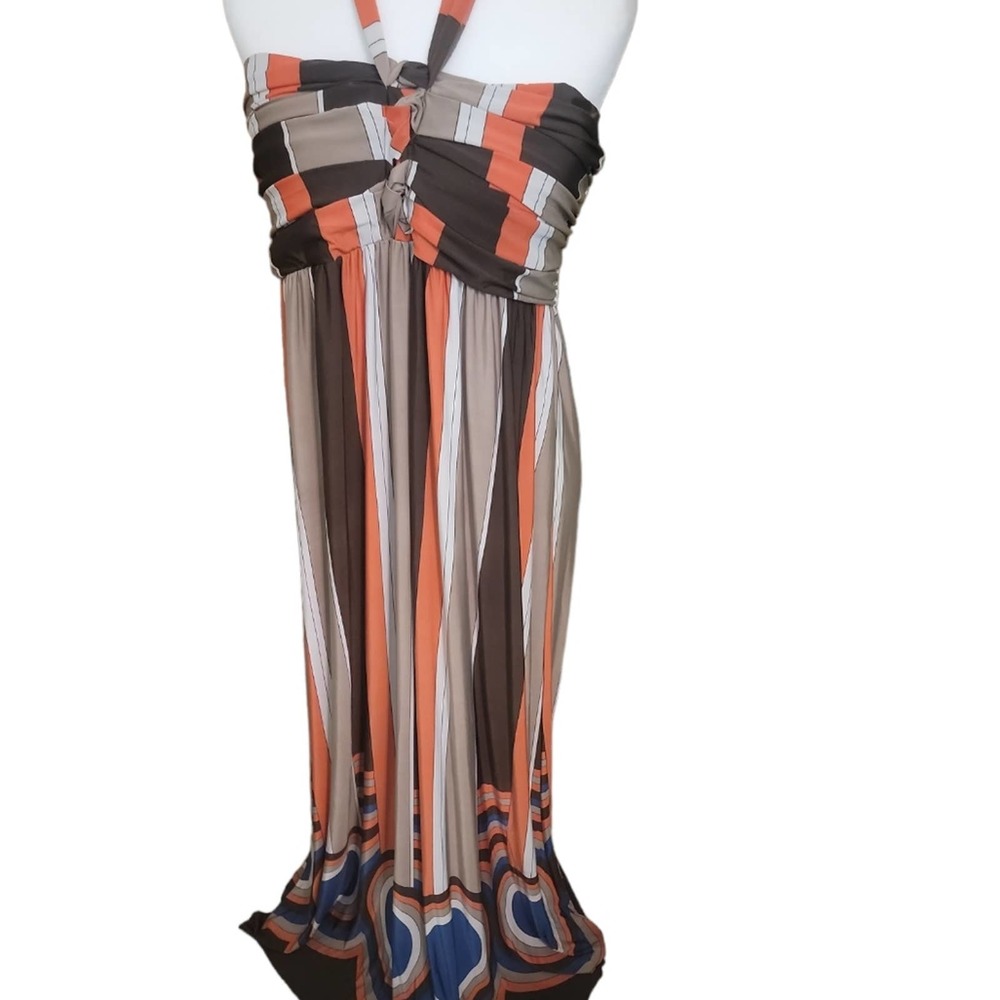 Forever Dress Woman Vintage Y2K Strapless Tie Neck Maxi Summer Sz 1X